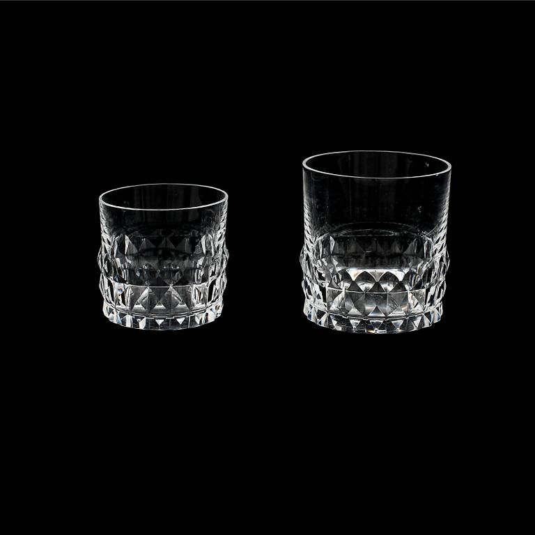 GLAS, 6+6 st, "Silvia", Ingeborg Lundin, Orrefors, 1900-talets andra hälft.