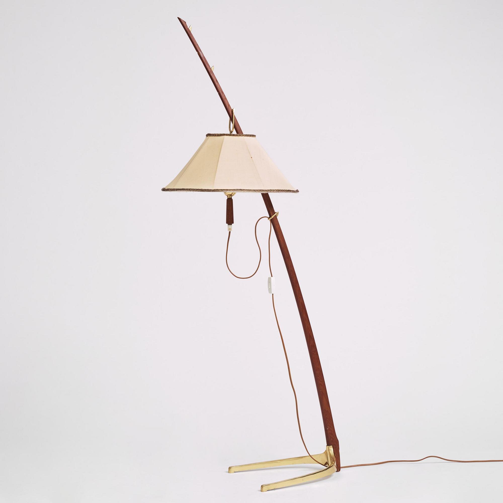 Golvlampa, J. T. Kalmar (1884-1968), modell 2076, 'Dornstab', Wien, Österrike, 1900-talets mitt.