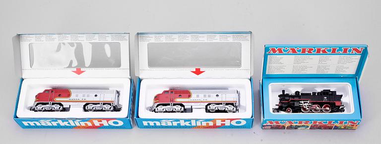 PARTI LOK, 3 st, "3060", "4060", "3095", Märklin, 1900-talets andra hälft.