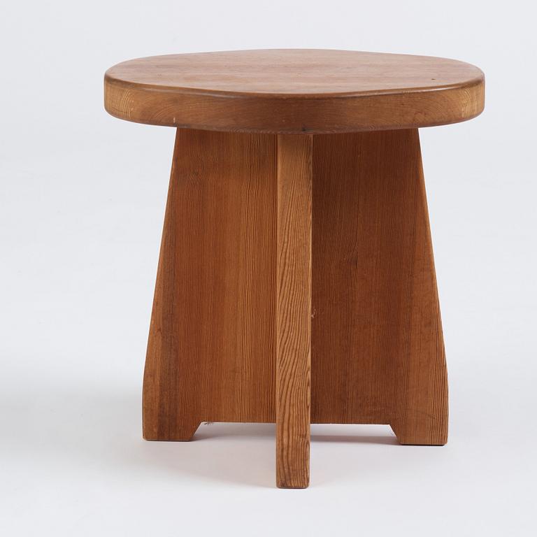 David Rosén, a Swedish Modern 'Berga' pine stool, Nordiska Kompaniet, Sweden 1930-1940s.