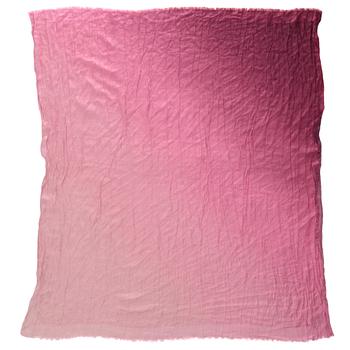 LOUIS VUITTON, a pink and purple silk and wool shawl.