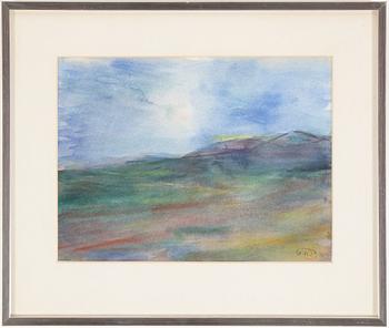 JOHN IVAR BERG, a watercolor. Signed and dated 75.