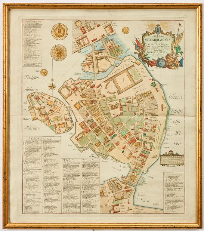 Jonas Brolin, karta, Stockholms Stad, 1771.
