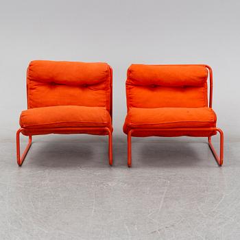 Gillis Lundgren, a pair of 'Dixi' armchairs, IKEA, launched 1973.