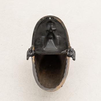 Coal box, 20th century, cast iron.