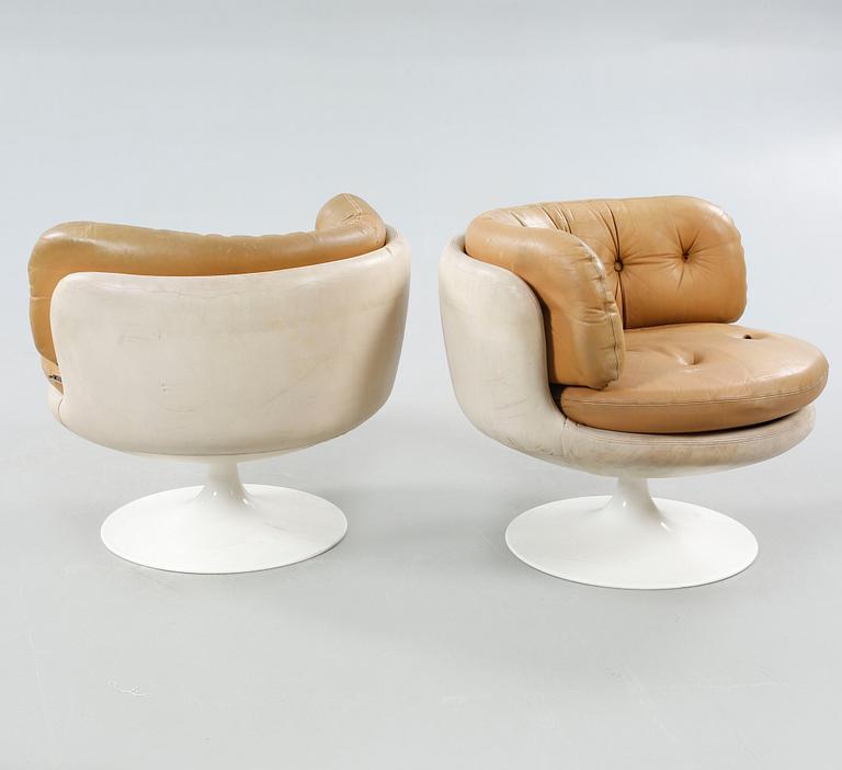 A pair of chairs, 1960s.