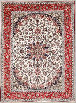 MATTA, old Isfahan, sk Enteshari, silkesinslag, ca 362x245 cm.