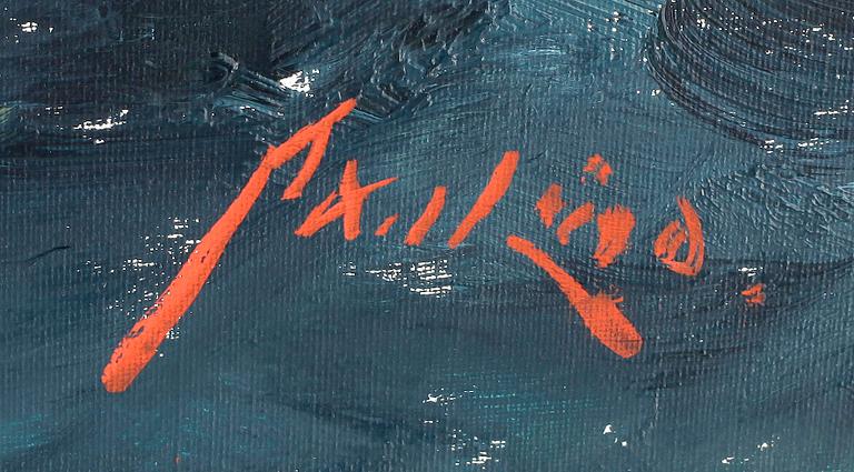 AXEL LIND, olja på duk. Sign Axel Lind.