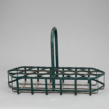 FLASKHÅLLARE, metall, 1900-talets första hälft.