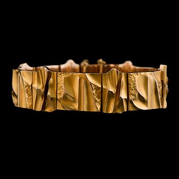 Björn Weckström, BRACELET,  "Carrara", 14K gold. Lapponia 1981.