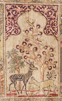 SEMIANTIK KAYSERI SAFF. 328 x 105 cm. (samt ca 1 cm slätväv på vardera kortsida).