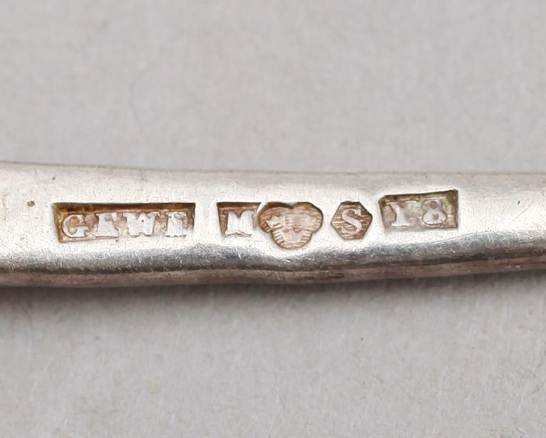 SAMLING SILVERFÖREMÅL, 9 delar, silver, 1800-/1900-tal. Vikt ca 280 g.