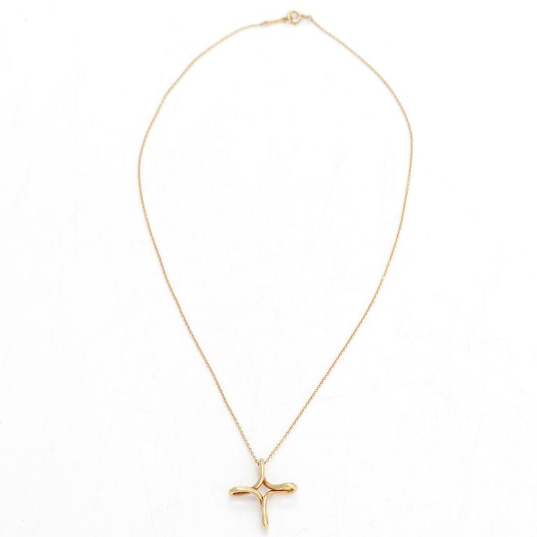 Tiffany & Co, Elsa Peretti, halsband, "Infinity Cross", 18K guld.