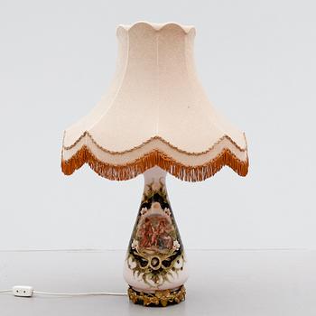 BORDSLAMPA, opakglas, sekelskiftet 1900.
