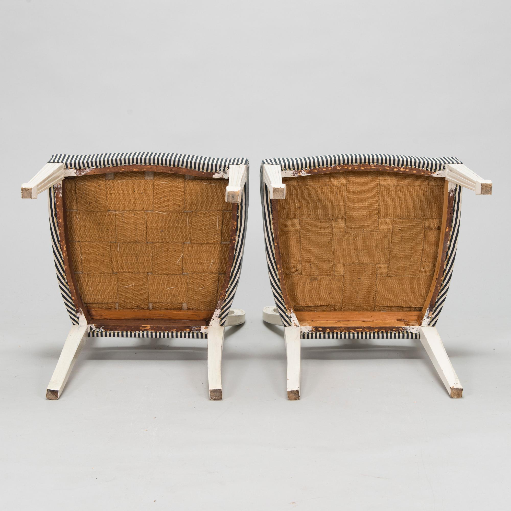 Four George III style chairs, early 20th century.