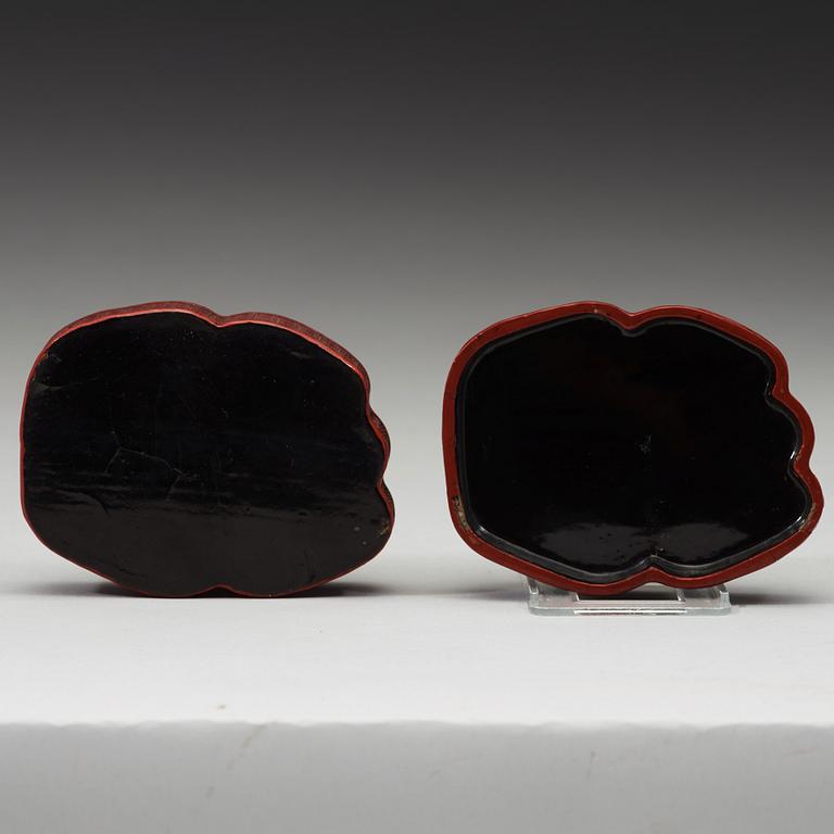 A lacquer box with cover, Qing dynasty (1644-1912).