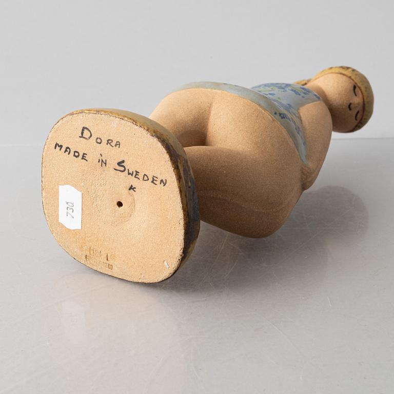 Lisa Larson, a 'Dora' stoneware figurine from the series 'ABC-flickor', Gustavsberg.