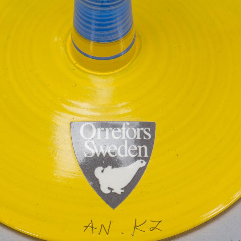 SNAPSGLAS, 6 st. Orrefors "Clown", design Anne Nilsson.