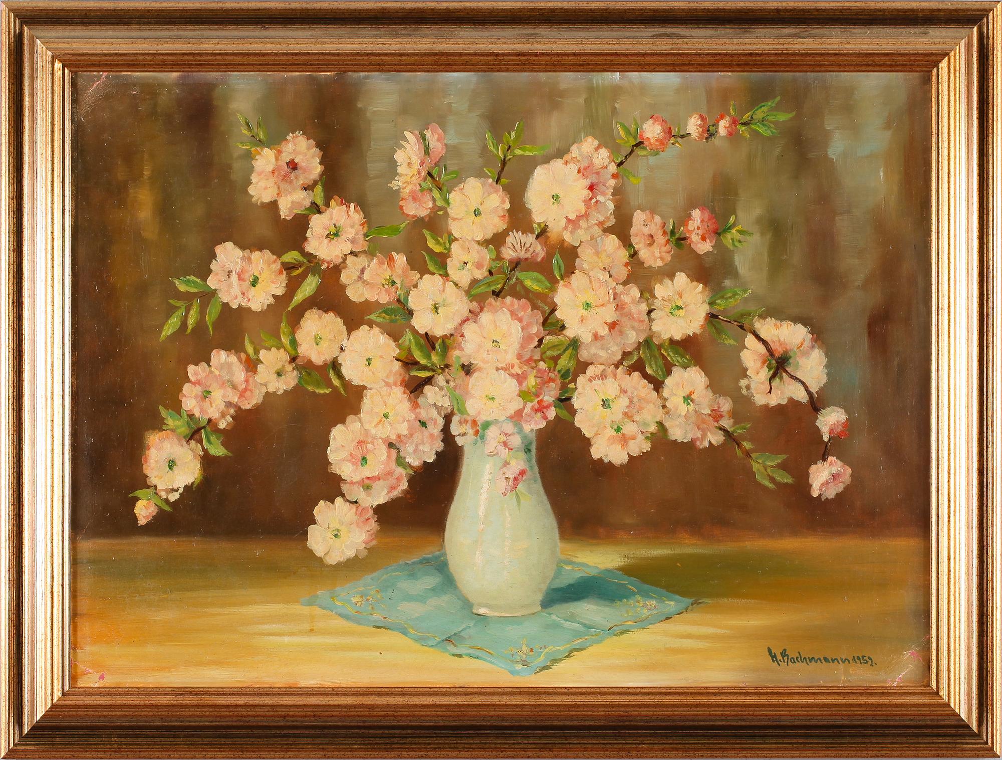 OKÄND KONSTNÄR, olja på duk, signerad H. Bachmann och daterad 1959.