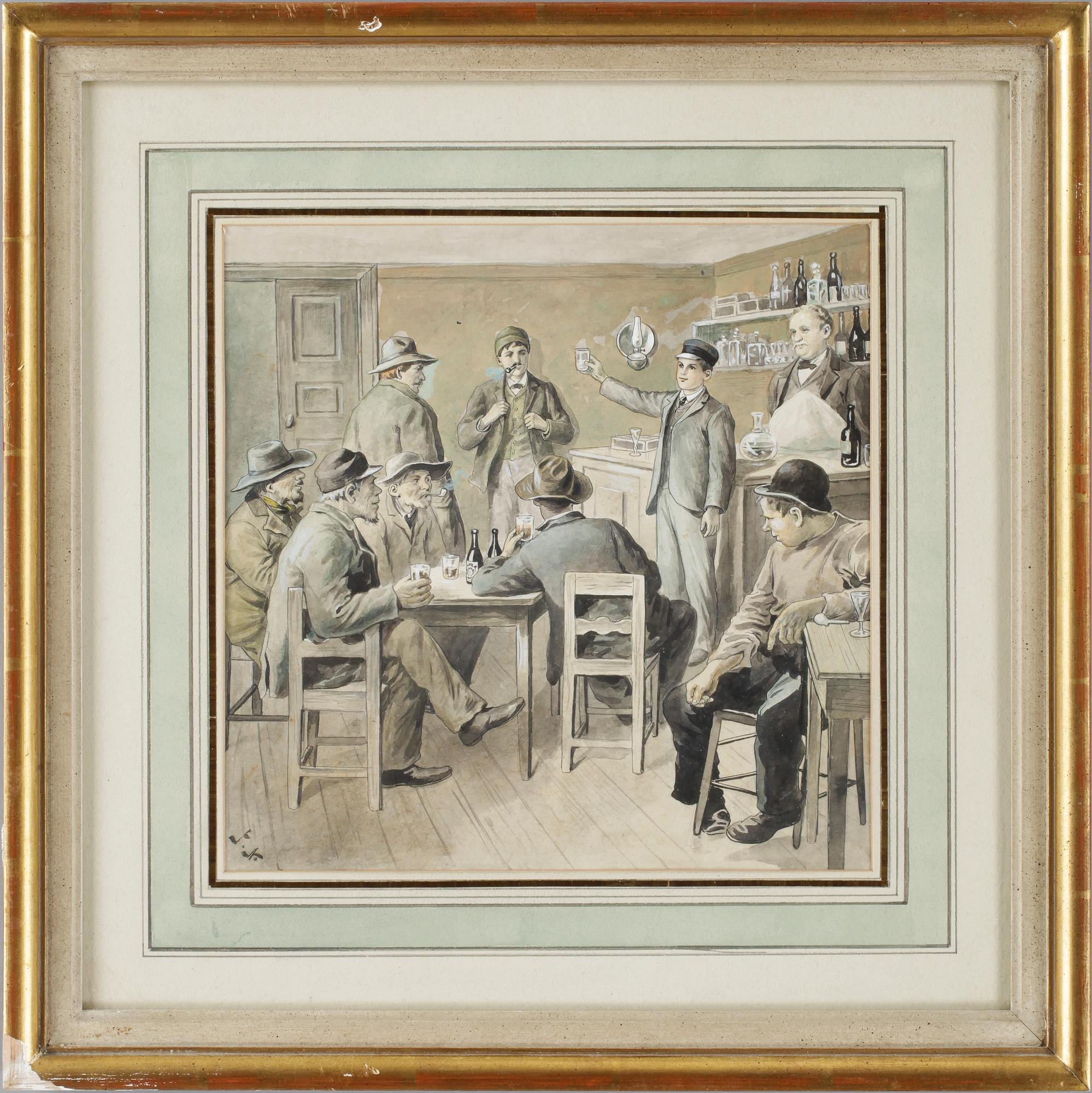 JENNY NYSTRÖM, blandteknik. Monogramsign.