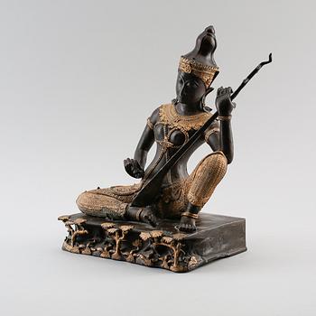 SKULPTUR, brons, möjligen Thailand, 1900-talets första hälft.