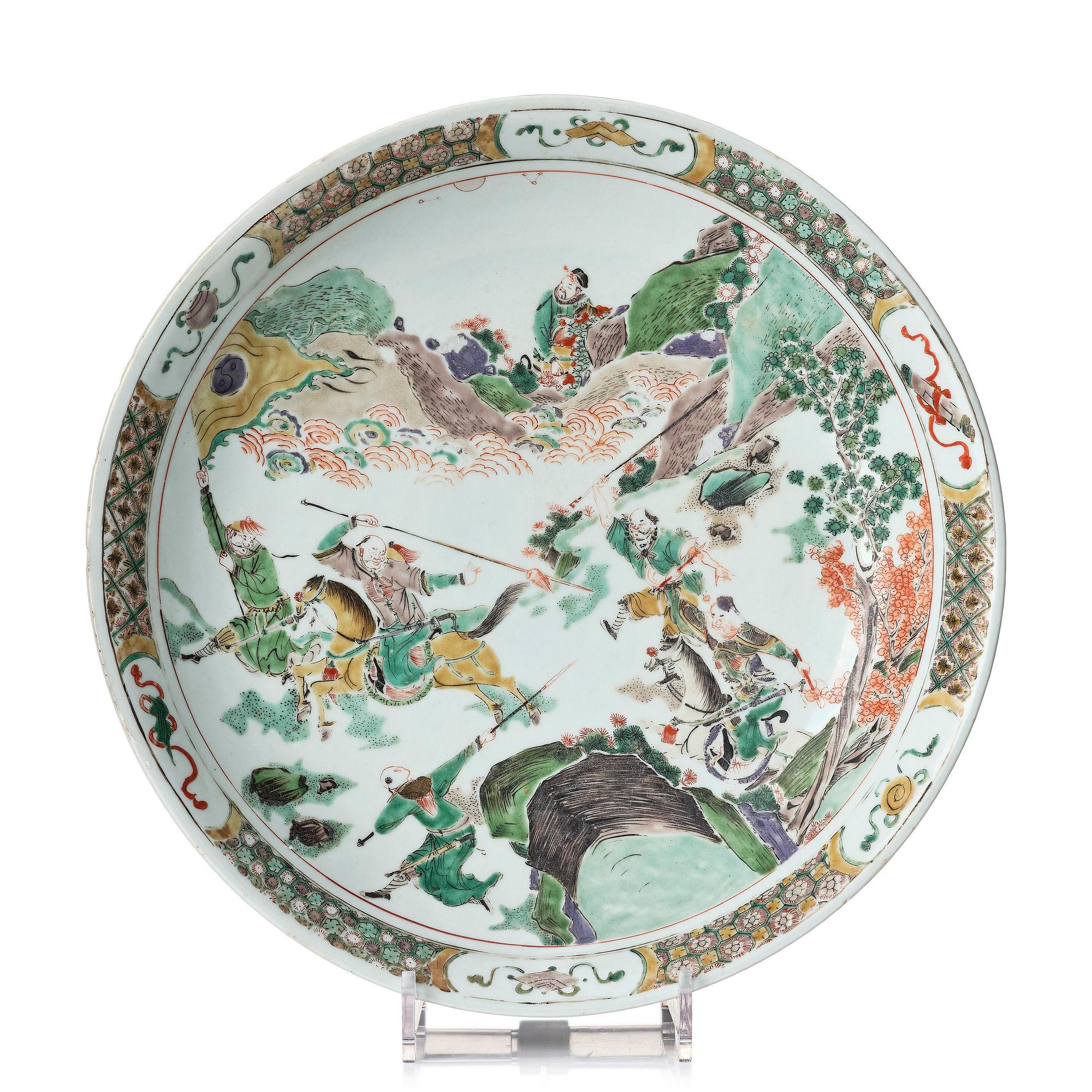 Fat, porslin. Qingdynastin, Kangxi (1662-1722).