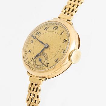 Wristwatch, 18K gold, 26 mm.