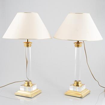 Table lamps, a pair, France, late 20th century.