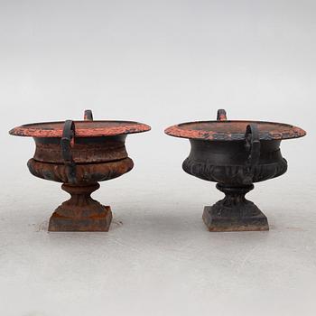 Garden urns, a pair, circa 1900.