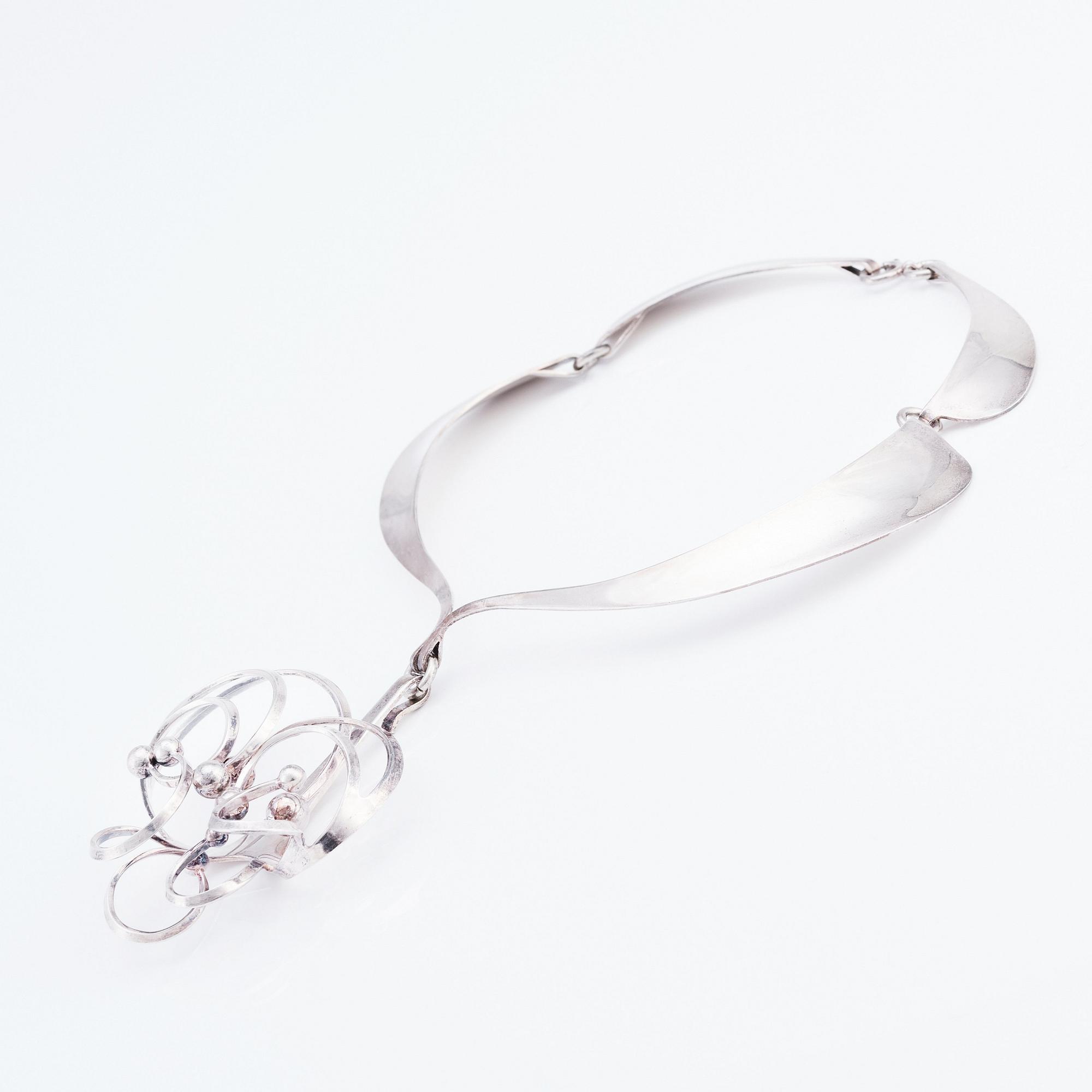 Theresia Hvorslev, a sterling silver necklace with pendant, Lidköping 1975.