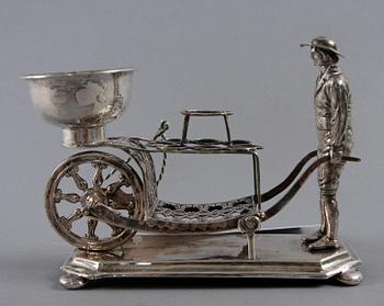 CIGARETTSTÄLL, silver, ostämplad.
