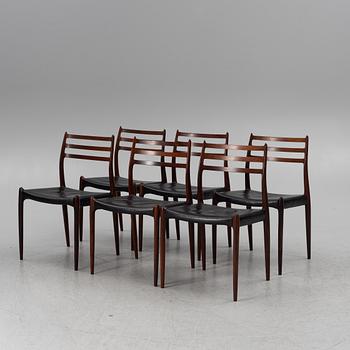 Niels Otto Møller, a nine-piece dining suite, JL Møller, Denmark, 1965.