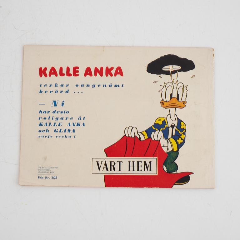 Comic books, "Kalle Anka & Co", Christmas books, 1949, 1950, 1952.