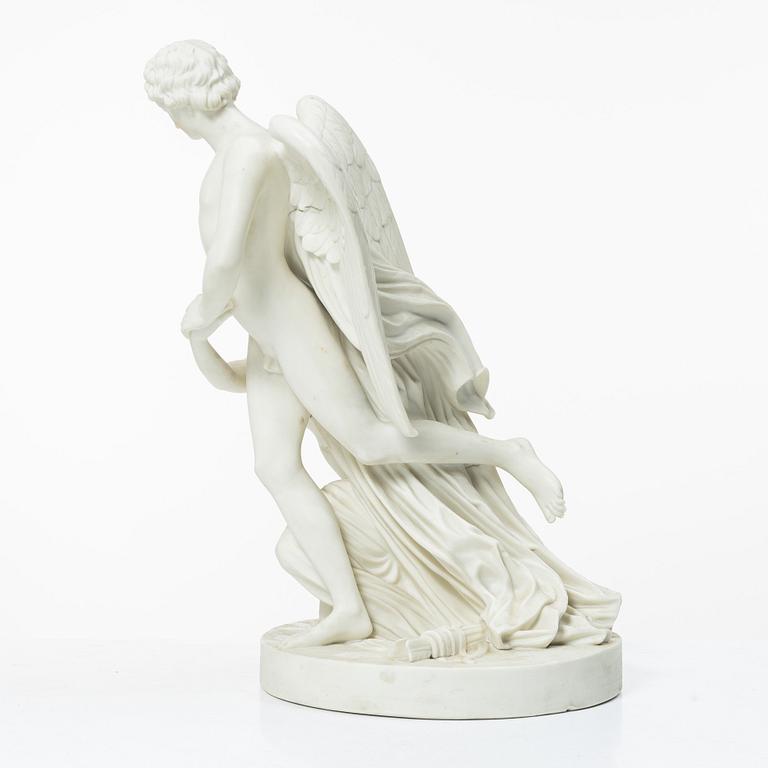 Johan Tobias Sergel, after, "Amor and Psyche", figurine, parian, early 20th century.