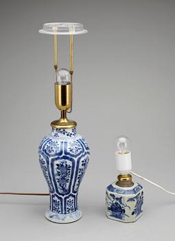 VASER / BORDSLAMPOR, 2st, porslin, Kanxi och Qianlong, Kina, 1700-tal.