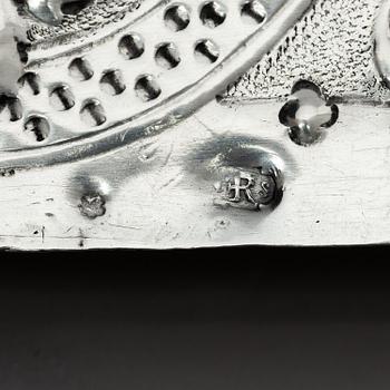 Presenterfat, silver, oidentifierad mästare, Danzig 1670-1700. Barock.