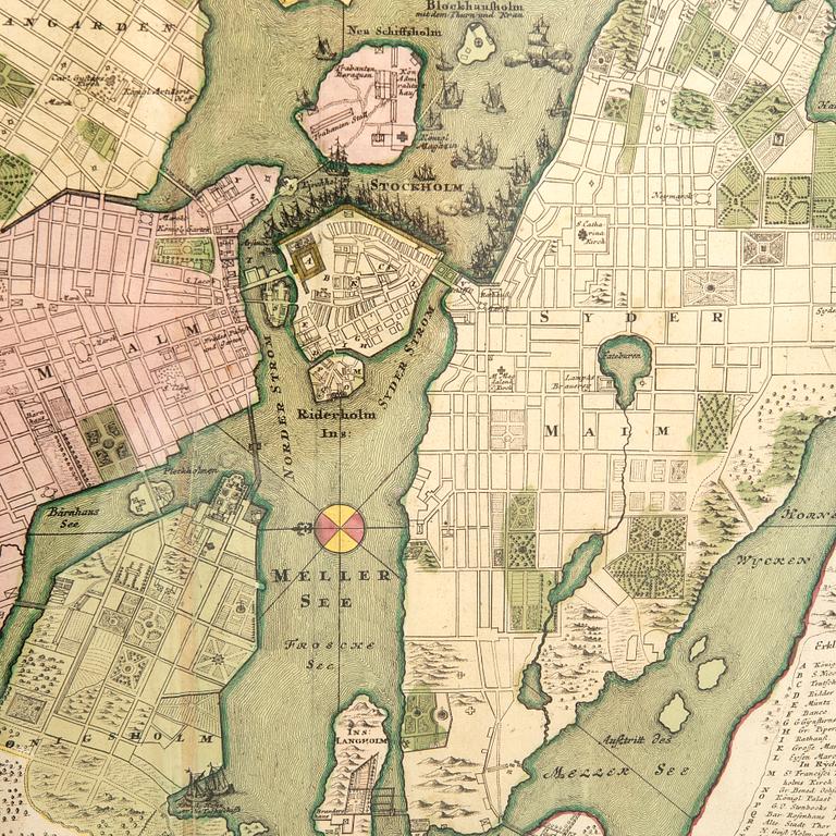 Johann Baptist Homann, Map "Stockholm".