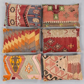 Six kelim pillows.