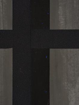 Harvey Quaytman, "Ivory, Slat and Black Glass".
