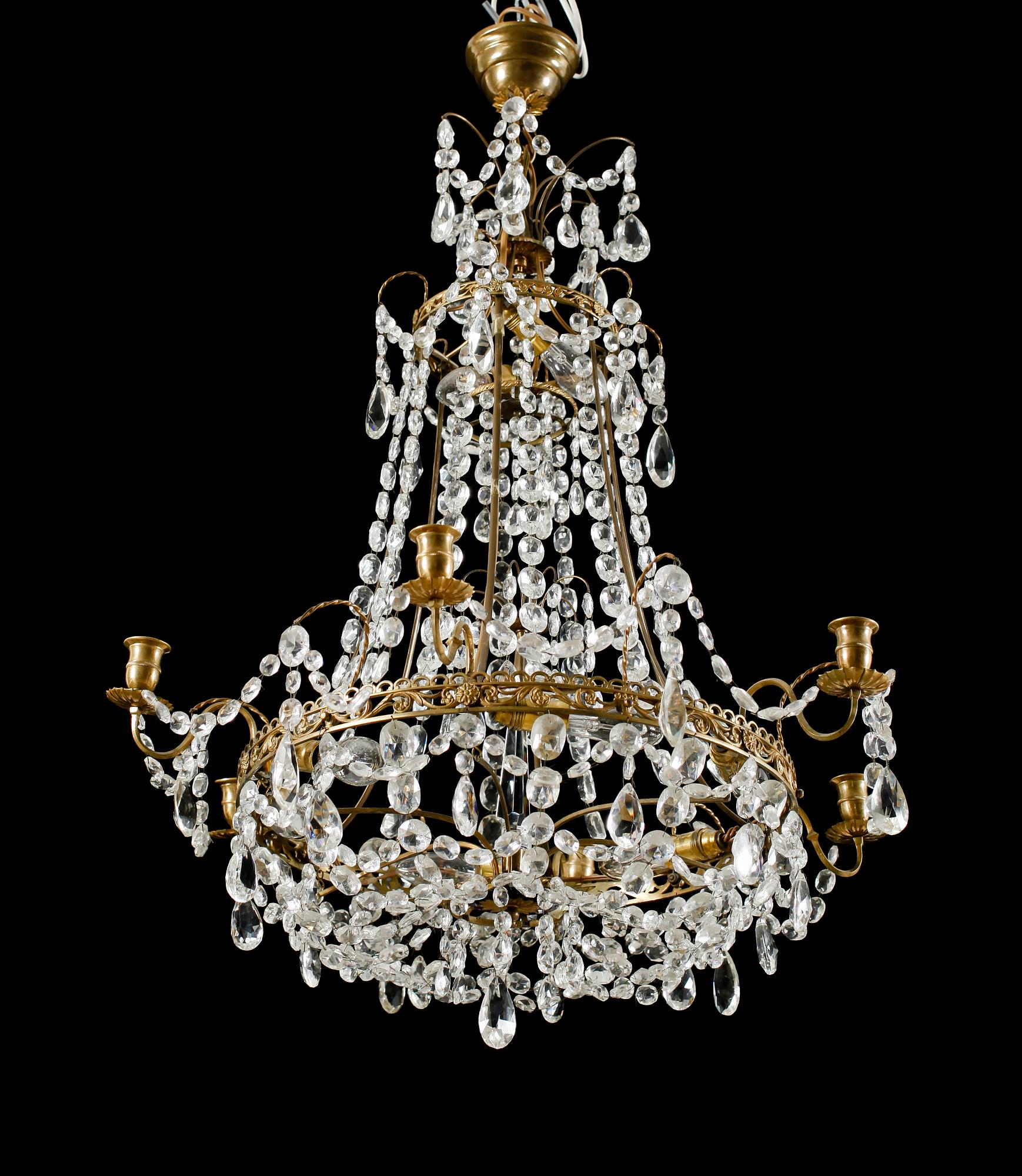 LJUSKRONA, Hagamodell, 1900-talets mitt. Höjd ca 85 cm.