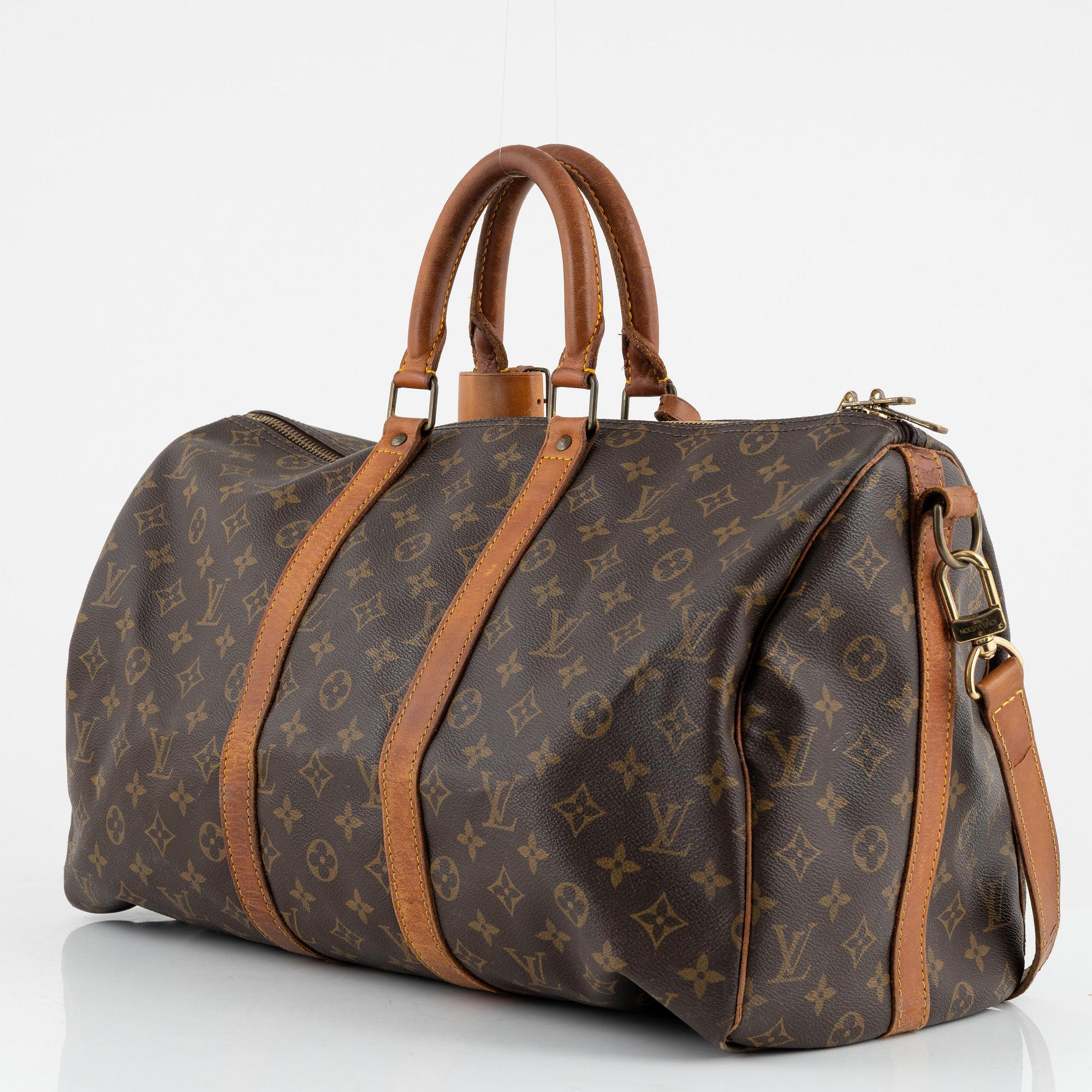 Louis Vuitton, a monogram canvas 'Keepall 45 Bandouliere' weekend bag, 1989.