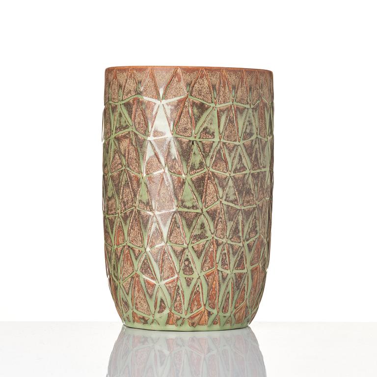 Stig Lindberg, a stoneware vase, Gustavsberg studio, Sweden 1952.