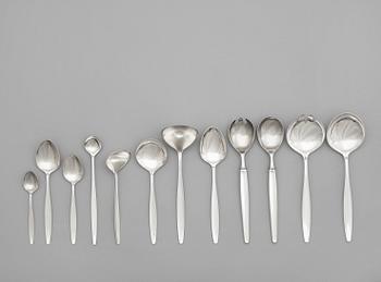 573. A Tias Eckhoff 194 pcs set of 'Cypress' flatware, Georg Jensen, Copenhagen, post 1952.