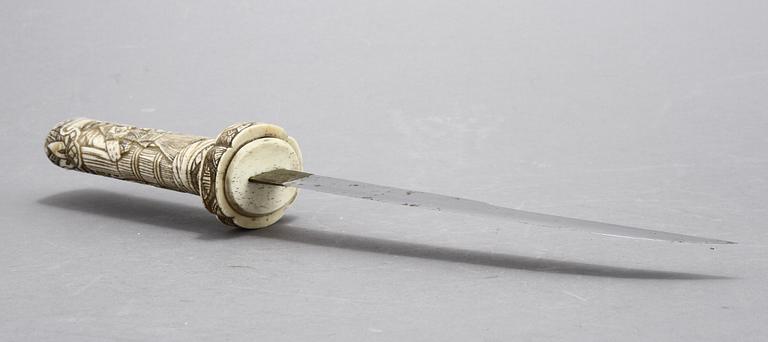 KNIV, ben, orientalisk, 1800/1900-tal.