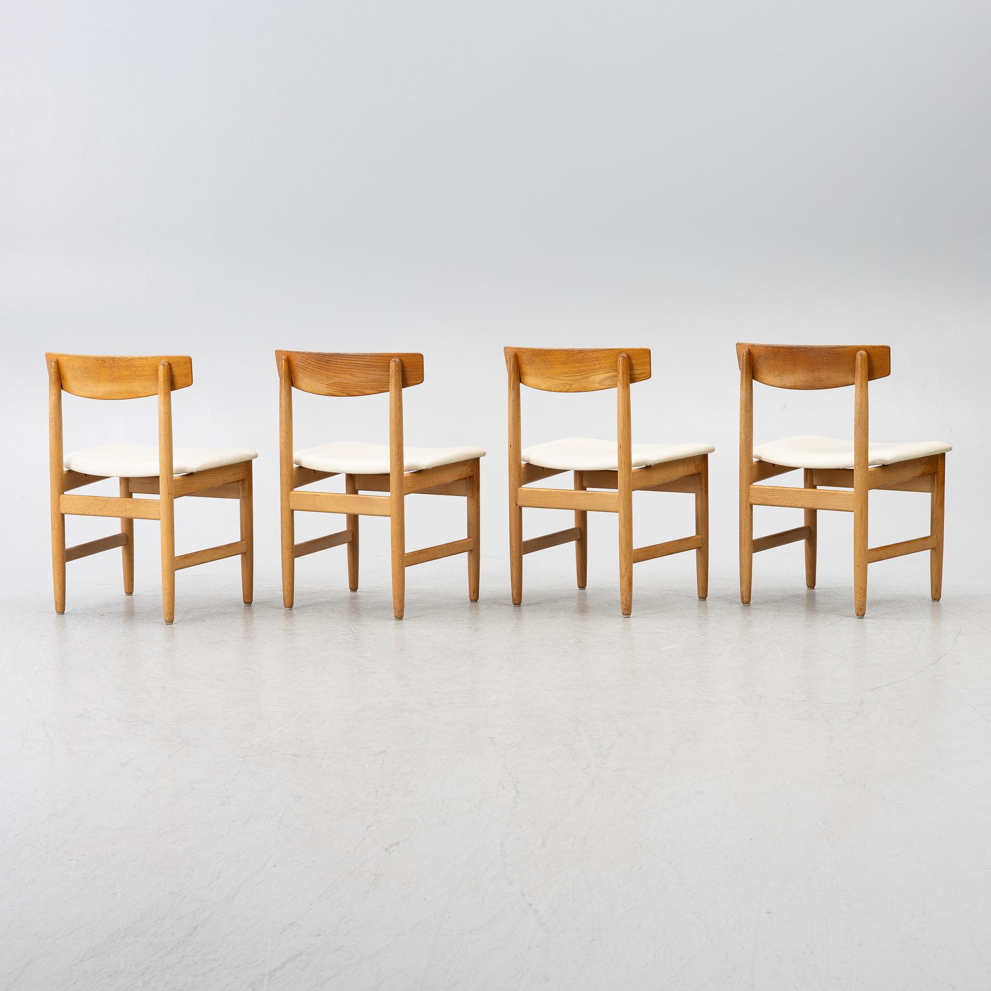Børge Mogensen, four "Öresund" chairs, Karl Andersson.