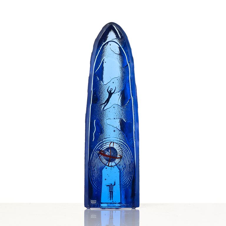 Bertil Vallien, sculpture, "The sky is the limit", glass, Kosta Boda.