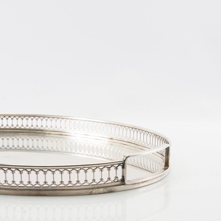 Trays 4 pcs of silver-plated metal, first half of the 20th century.