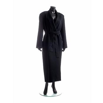 676. FENDI, a black wool blend coat.