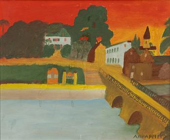 Primus Mortimer Pettersson, Bro under röd himmel.