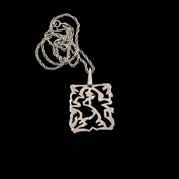 HÄNGE, silver med 5 cabochonlsipade ametister, importstämplat. Vikt 19,1 g.